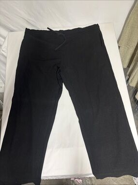 Island Importer 100% Linen Drawstring Pants Men's Large 32 Black Beach Resort Ca